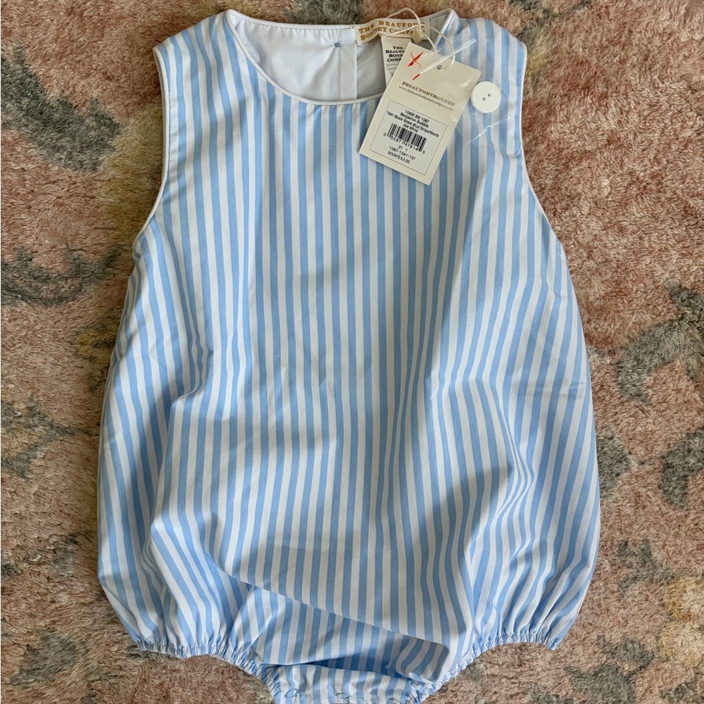 The Beaufort Bonnet Company Blue and White Striped One Piece